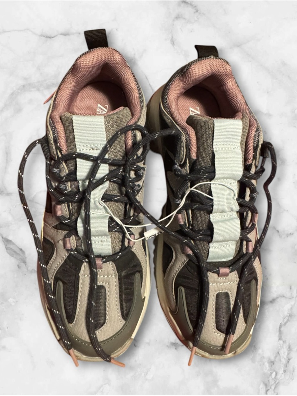 Zara Pink Mesh Lined Sneaker